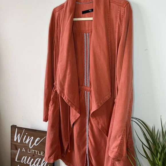 Max Jeans Spiced Coral Duster Jacket - Picture 8 of 13